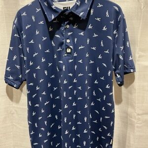 Greater Half Sex Education Blue Patterned Men's Polo Shirt
